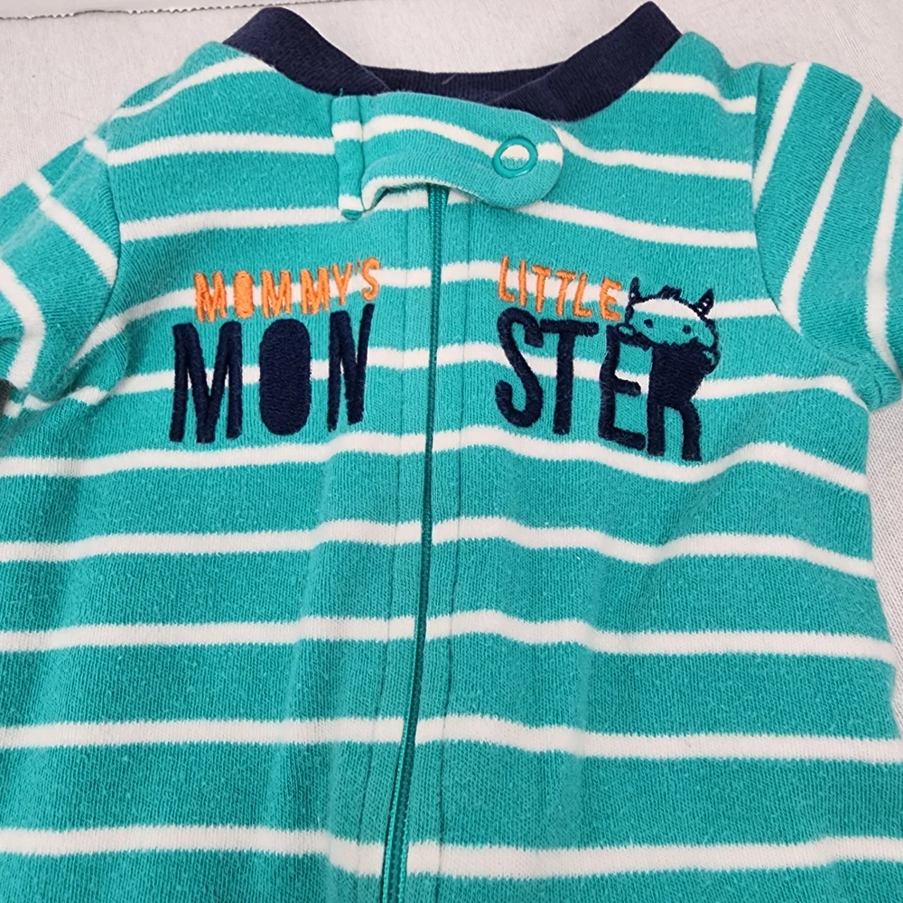 Carter's Baby Monster Striped Onesies